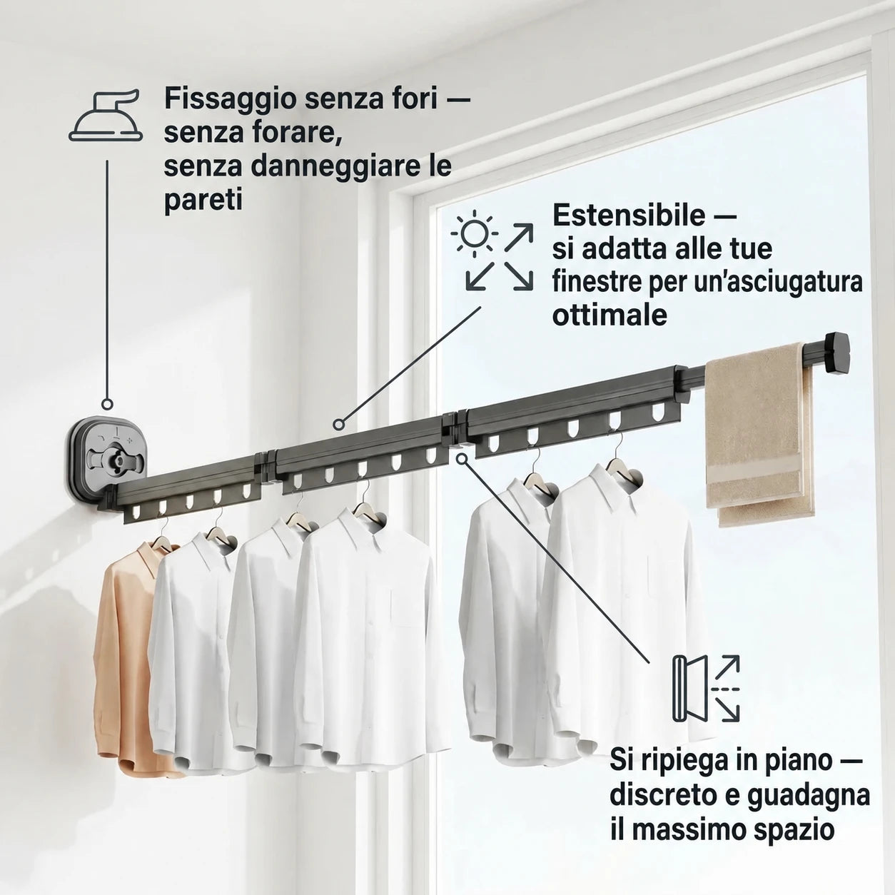 Stendino da Parete EspaceCloth