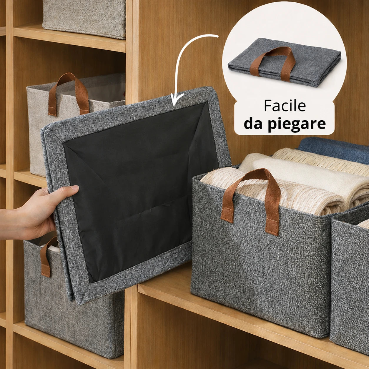 Scatola Portaoggetti Pieghevole Ultra Resistente – BoxyTidy™